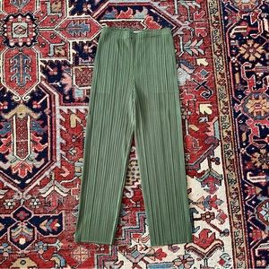 Pleats Please ISSEY MIYAKE Green Monthly Colors Trousers